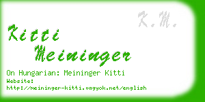 kitti meininger business card